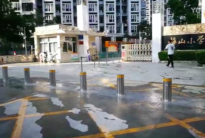 開(kāi)門紅科技梅山小學(xué)全自動(dòng)升降柱視頻